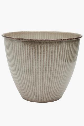 Ridged Reactive Planter, 30x37cm