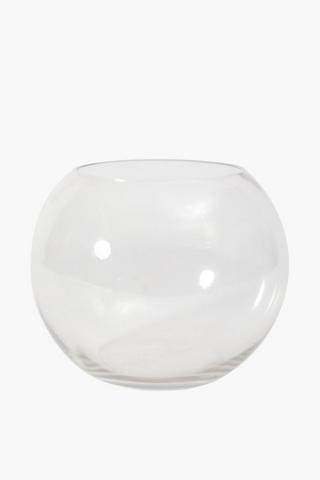 Glass Fish Bowl Vase, 25cm