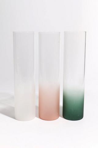 3 Piece Frosted Glass Vases