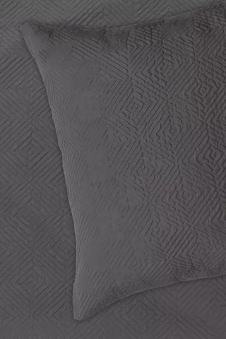 Soft Touch Embossed Geometric Euro Continental Pillowcase