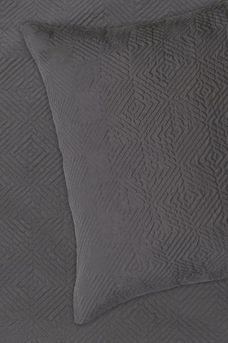Soft Touch Embossed Geometric Euro Continental Pillowcase