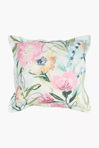Printed Shelly Floral Scatter Cushion, 55x55cm