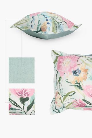 Printed Shelly Floral Scatter Cushion, 55x55cm