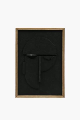 Framed Dimensional Face, 30x40cm