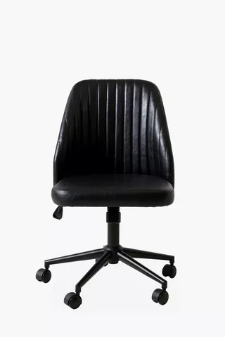 Ribbed PU Office Chair