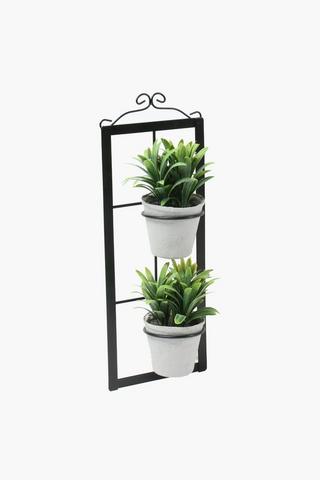 Double Wall Mounted Planters, 69x47cm