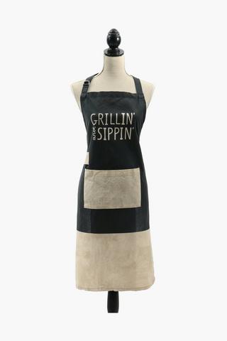 Script Cotton Apron