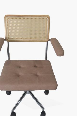 Rattan Back Office Chair