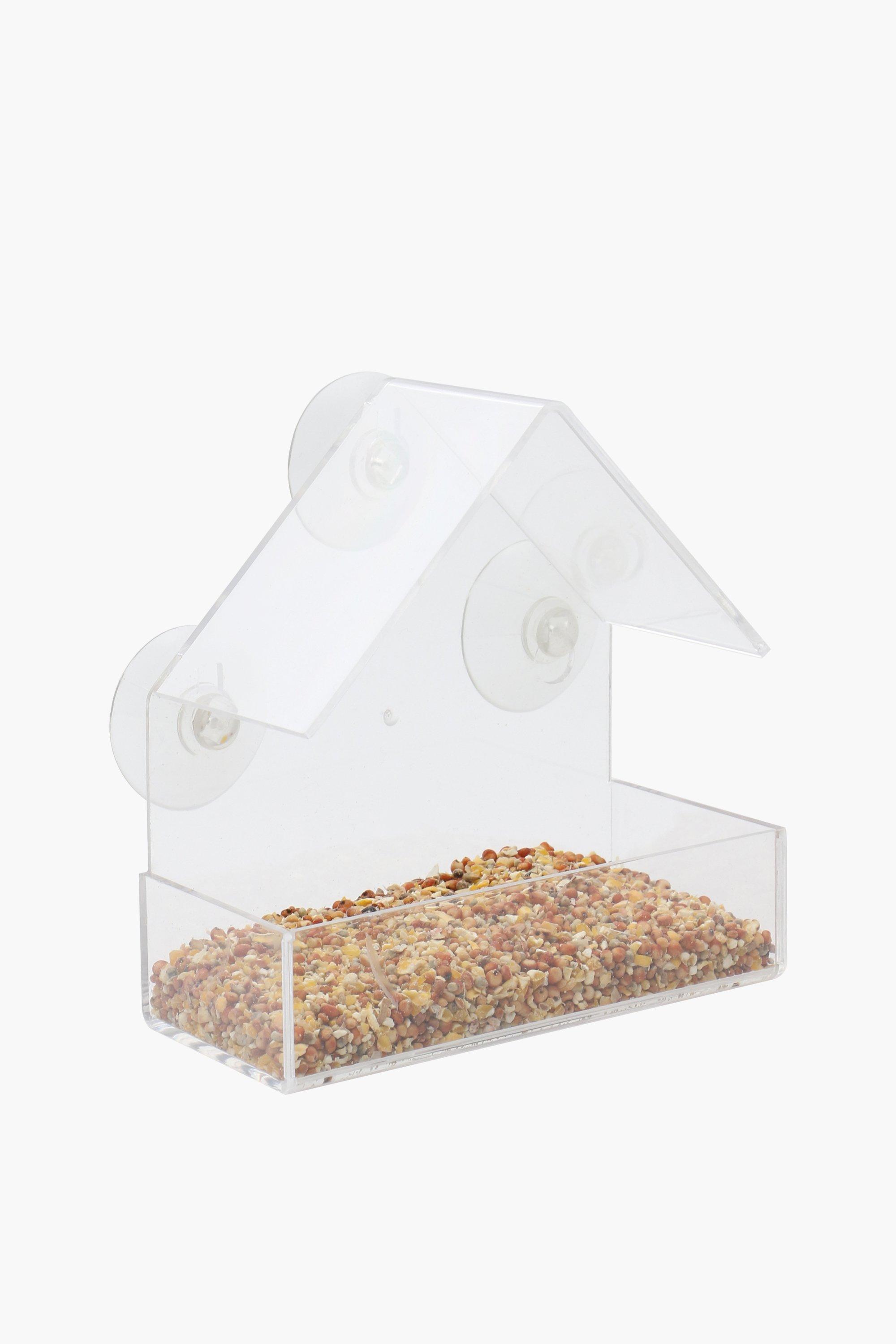 Acrylic House Bird Feeder, 14x15cm
