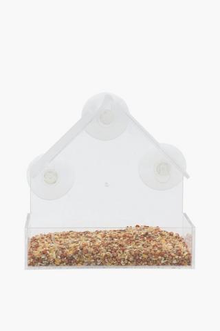 Acrylic House Bird Feeder, 14x15cm