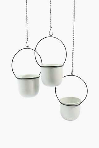 3 Piece Hanging Bucket Planters