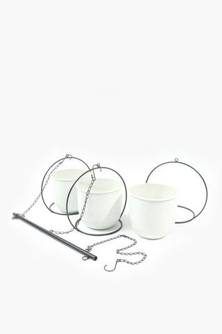 3 Piece Hanging Bucket Planters