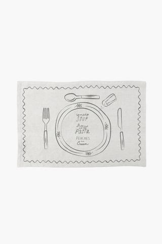 Script Cotton Placemat