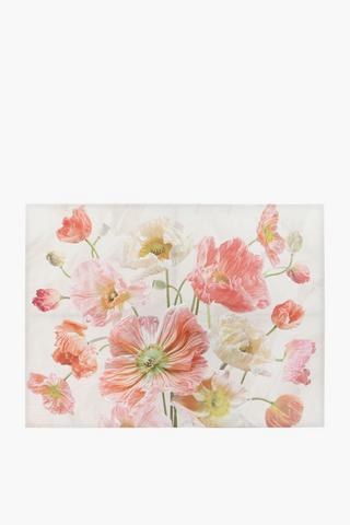 Embossed Painterly Floral Canvas, 90x120cm