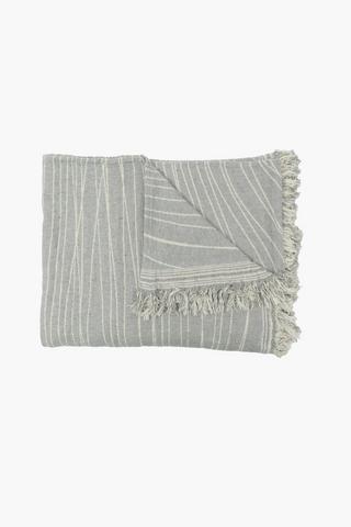 Cotton Line Throw, 180x220cm