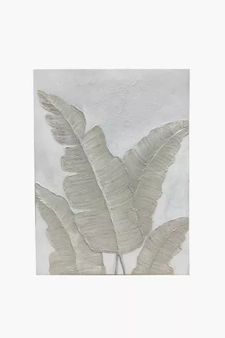 Embossed Palms Canvas, 90x120cm