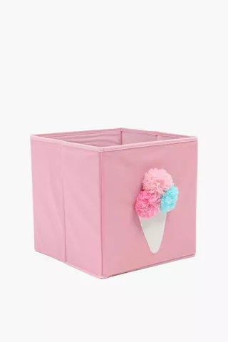 Foldable Ice-cream Felt Toy Basket