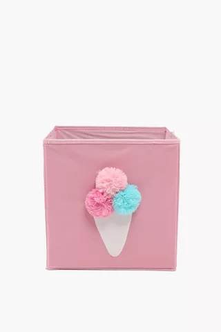 Foldable Ice-cream Felt Toy Basket