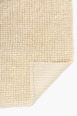 Cotton 2 Piece Textured Bobble Bath Mat Set
