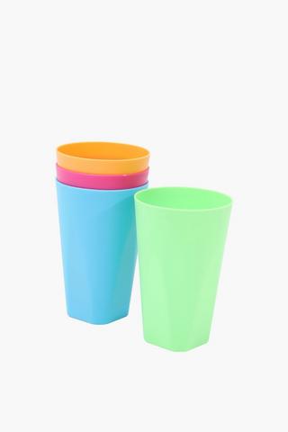 4 Pack Plastic Tumblers

