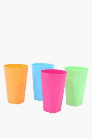 4 Pack Plastic Tumblers
