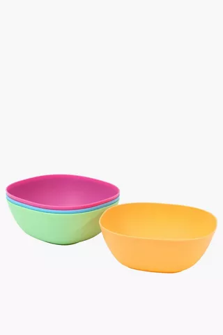 4 Pack Plastic Bowls