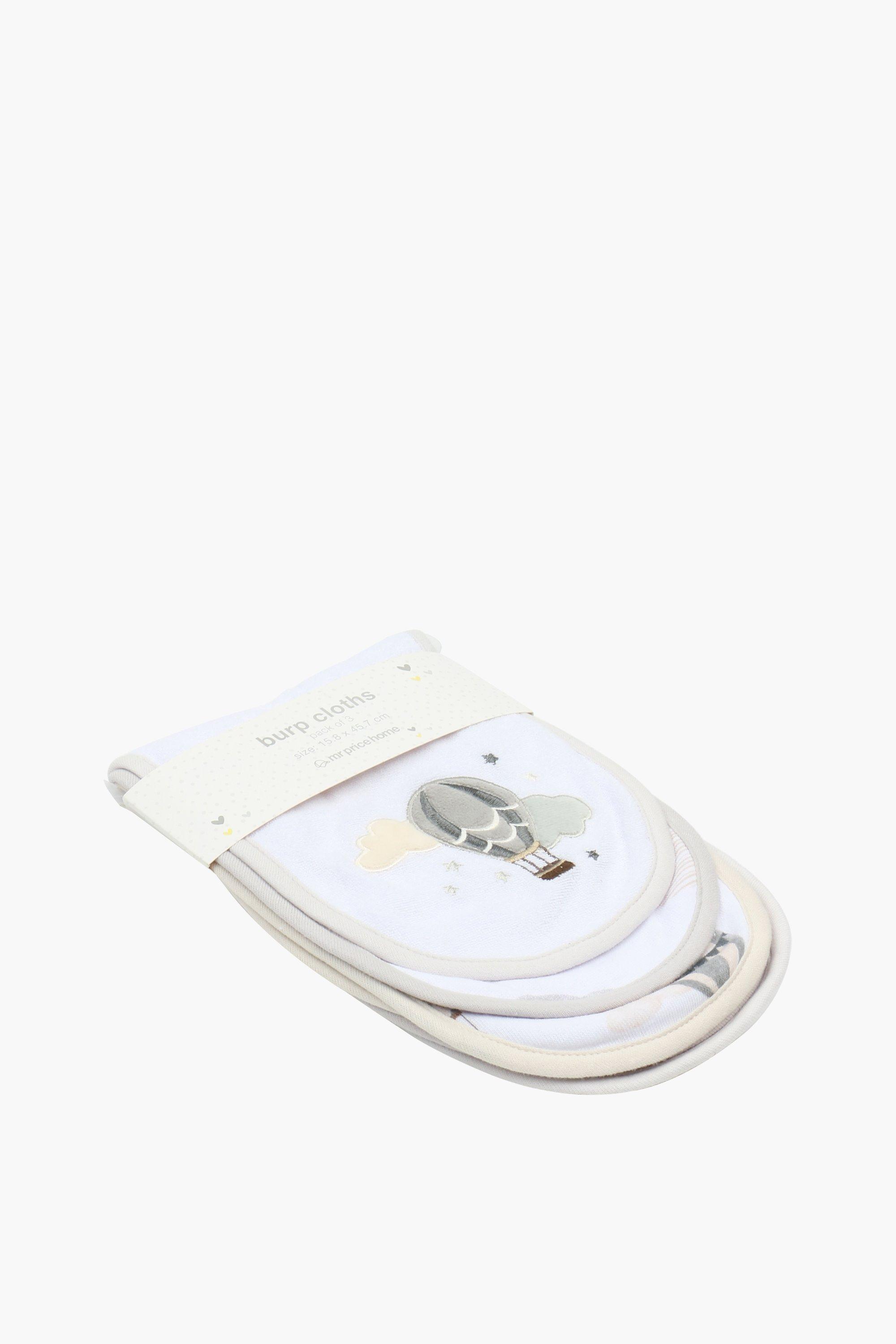 3 Pack Embroidered Drews Burp Cloths