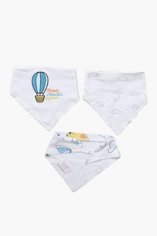 3 Pack Embroidered Travis Holiday Bibs