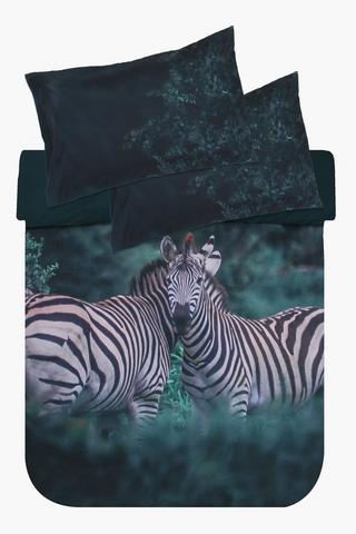 Soft Touch  Digital Placement Zebra Love Duvet Cover Set