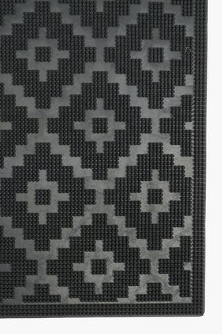 Rubber Geometric Door Mat, 40x60cm