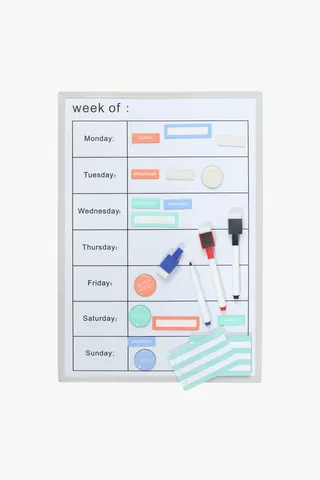 Magnetic Whiteboard Weekly Planner