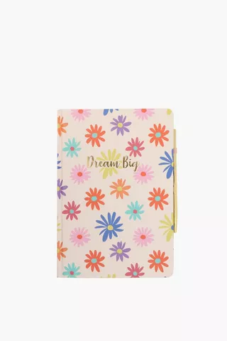 Dream Big Floral Notebook A5
