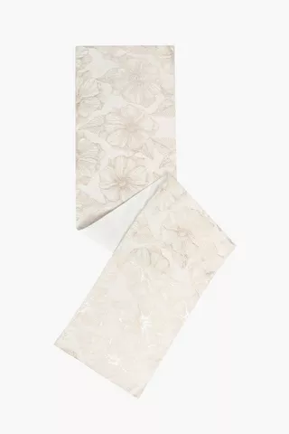 Floral Woven Table Runner