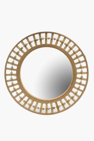 Bead Woven Mirror, 60cm