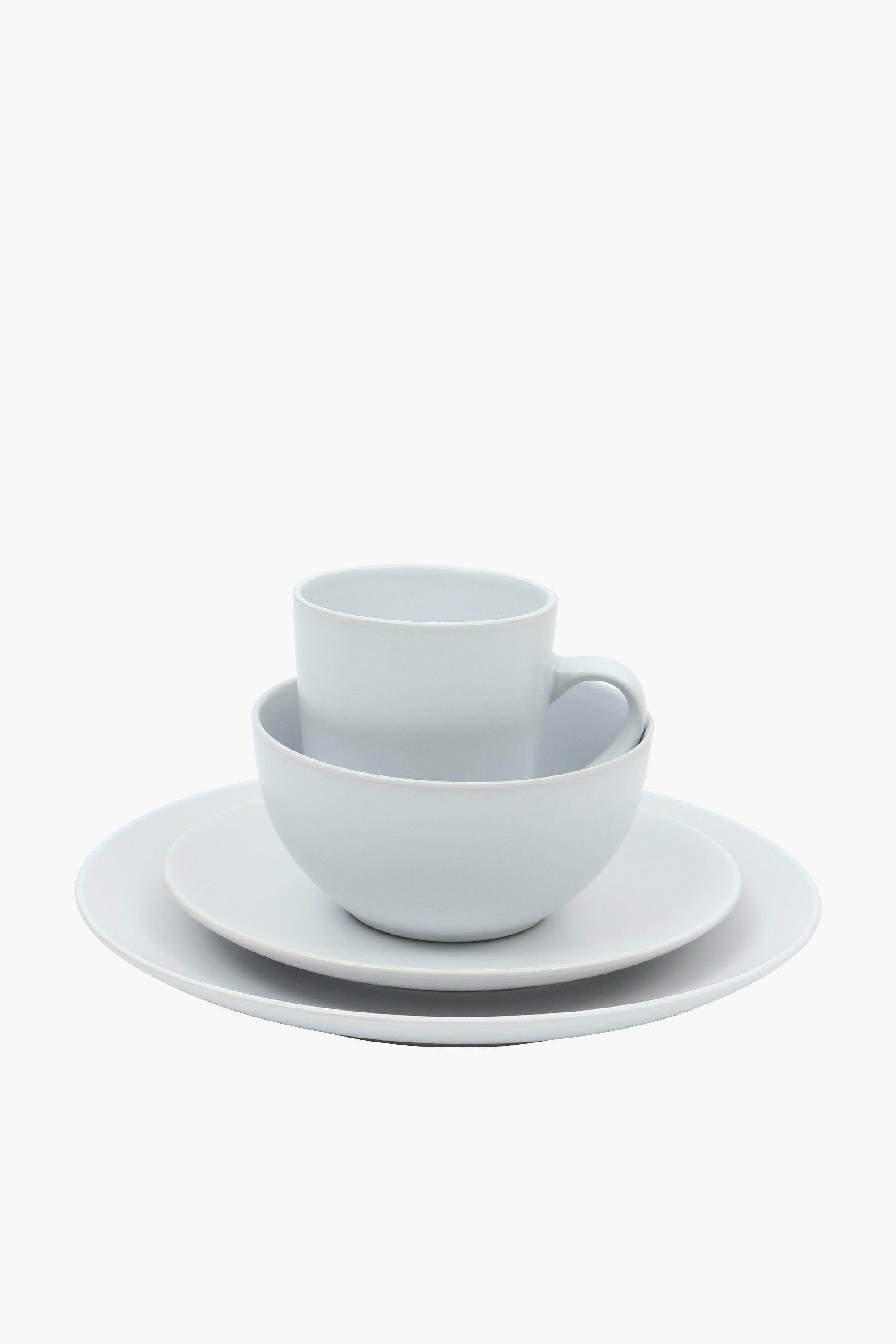 Basics White Dinnerware Collection Red Stripe