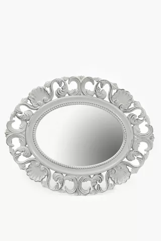 Scroll Oval Mirror, 48x38cm
