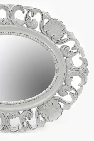 Scroll Oval Mirror, 48x38cm