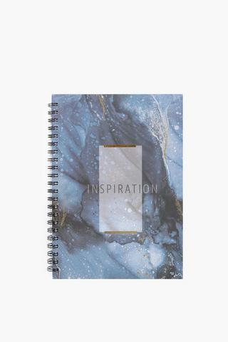 Marble Spiral Notebook A4