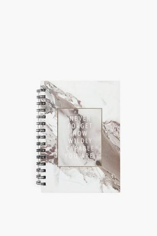 Marble Spiral Notebook A5