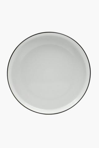 Two Tone Stoneware Dinner Plate