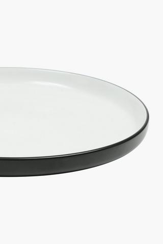 Two Tone Stoneware Dinner Plate