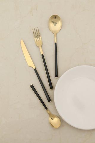 16 Piece Metallic Cutlery Set