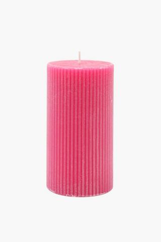 Ripple Pillar Candle, 7x14cm