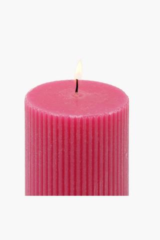 Ripple Pillar Candle, 7x14cm