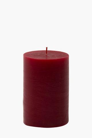Cranberry Pillar Candle, 15x10cm