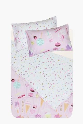 Soft Touch Glow In The Dark Kelly Ice-cream  Reversible Comforter Set