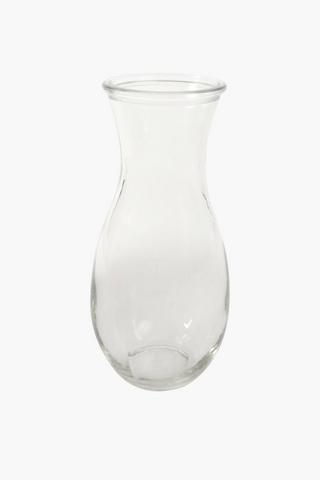 Glass Belly Vase, 8x20cm