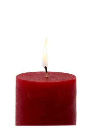 Cranberry Pillar Candle, 10x10cm