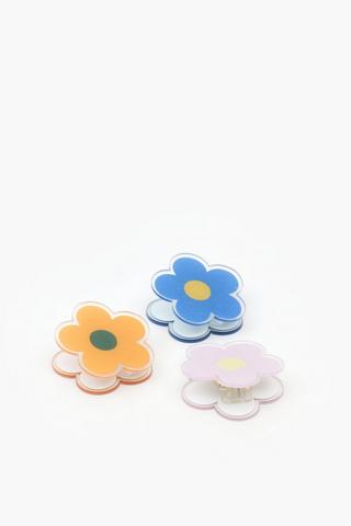 3 Pack Flower Stationery Clips