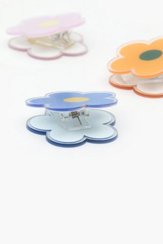 3 Pack Flower Stationery Clips